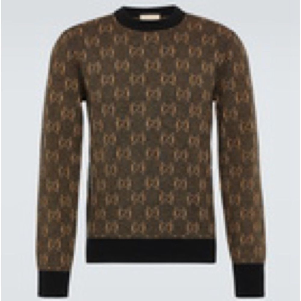 NWOT Gucci GG jacquard wool sweater - Picture 4 of 11